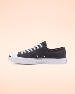 Converse Jack Purcell Twill Férfi Rövidszárú Fekete/Fehér/Szürke | EWDRLXZ-HU